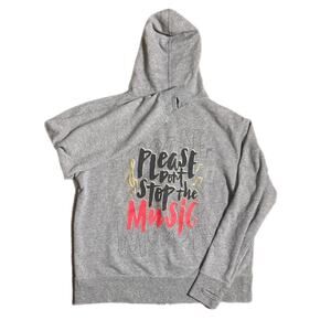 Aca believe it grey Please Don't Stop The Music womens hoodie (medium)